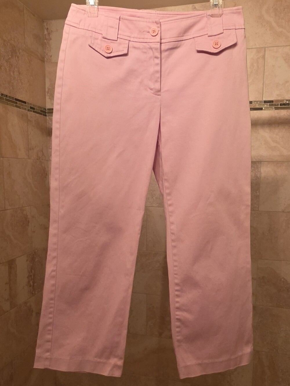 New York & Company Light Pink Crop Pants